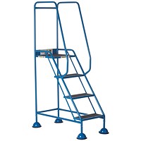 Climb-It Domed Feet Anti Slip Step, 4 Tread, Blue