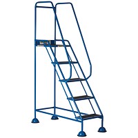 Climb-It Domed Feet Anti Slip Step, 5 Tread, Blue