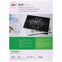 GBC A4 Laminating Pouches, 150 Microns, Matt, Pack of 100