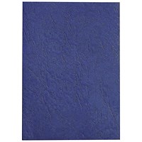 GBC Antelope Binding Covers, 250gsm, A4, Leathergrain, Royal Blue, Pack of 100