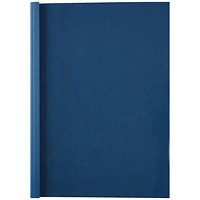 GBC Thermal Binding Covers, 1.5mm, Front: Clear, Back: Royal Blue Leathergrain, A4, Pack of 100 GBC Thermal Binding Covers, 1.5mm, Front: Clear, Back: Royal Blue Leathergrain, A4, Pack of 100