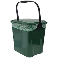 10L Kitchen Waste Caddy with Lid Green