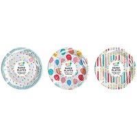 Party Paper Plates x20 Pack of 18
