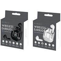 Wireless Ear Buds with Charging Case White/Black Pack of 16 ELE12574OB
