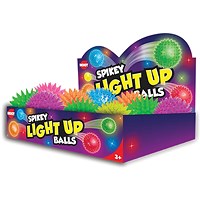 Flashing Spikey Ball Assorted Pack of 24