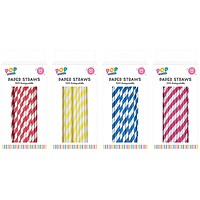 Paper Straws x50 320gsm Assorted Pack of 24