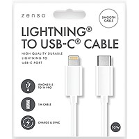 Lightning to USB Type-C Charging Cable 1m White Pack of 24