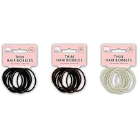 Natural Thin Hair Bobbles x20 Assorted Pack of 48