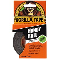 Gorilla Tape Handy Roll 25mm x 9.14m Black