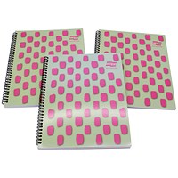 Europa Splash Notebooks, A4+, Ruled & Perforated, 160 Pages, Pink, Pack of 3 Europa Splash Notebooks, A4+, Ruled & Perforated, 160 Pages, Pink, Pack of 3