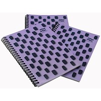 Europa Splash Notebooks, A5, Ruled & Perforated, 160 Pages, Purple, Pack of 3