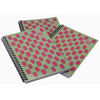 Europa Splash Notebooks, A5, Ruled & Perforated, 160 Pages, Pink, Pack of 3