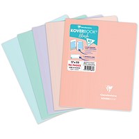 Clairefontaine Koverbook Blush Notebook, 170x220mm, Ruled, 96 Pages, Assorted, Pack of 10