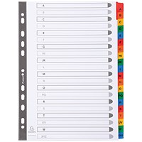 Guildhall Mylar Index Coloured Tabs 20-Part A-Z A4 White