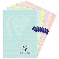 Clairefontaine Mimesys Notebook, A5, Ruled, 96 Pages, Assorted, Pack of 10