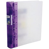 Guildhall GLX Ergogrip Binder, A4, 4x 2 Prong, 55mm Capacity, Lilac, Pack of 2