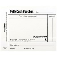 Guildhall Petty Cash Pad 100 Leaves 127x102mm White (Pack of 5) 103 1569