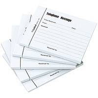 Guildhall Telephone Message Pad, 100 Sheets, Pack of 5