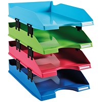 Exacompta Carbon Neutral Letter Trays, Assorted, Pack of 4