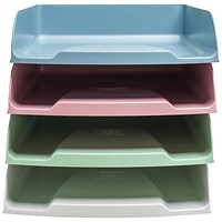 Exacompta Autentik Letter Trays A4+ Assorted (Pack of 4)