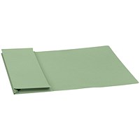 Guildhall Full Flap Document Wallets, 315gsm, Foolscap, Green, Pack of 50