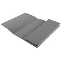Guildhall Full Flap Document Wallets, 315gsm, Foolscap, Grey, Pack of 50