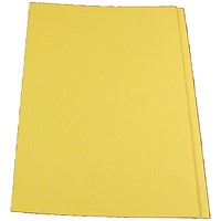 Guildhall Square Cut Folders, 315gsm, Foolscap, Yellow, Pack of 100
