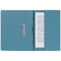 Guildhall Back Pocket Transfer Files, 285gsm, Foolscap, Blue, Pack of 25
