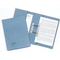 Guildhall Front Pocket Transfer Files, 285gsm, Foolscap, Blue, Pack of 25
