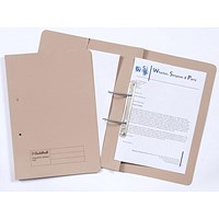 Guildhall Front Pocket Transfer Files, 285gsm, Foolscap, Buff, Pack of 25