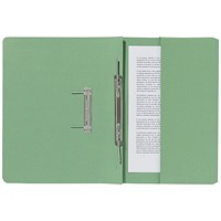 Guildhall Front Pocket Transfer Files, 285gsm, Foolscap, Green, Pack of 25