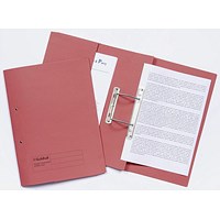 Guildhall Pocket Transfer Files, 285gsm, Foolscap, Red, Pack of 25