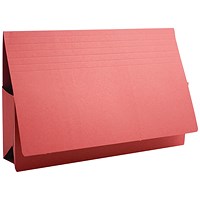 Guildhall Probate Wallets, Manilla, 315gsm, 75mm, Foolscap, Red, Pack of 25