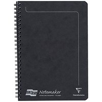 Europa Wirebound Notebook, A5, Ruled & Perforated, 120 Pages, Black, Pack of 10