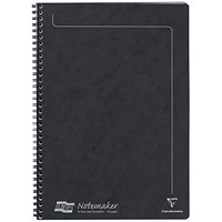 Europa Wirebound Notebook, A4, Ruled & Perforated, 120 Pages, Black, Pack of 10