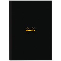 Rhodia Casebound Business Notebook, A4, Ruled, 192 Pages, Black, Pack of 3