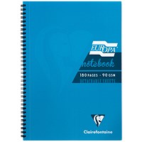 Clairefontaine Europa Notebook 180 Pages A5 Turquoise (Pack of 5)
