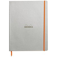 Clairefontaine Rhodiarama Notebook 80 Lined Pages A4+ Silver Cover