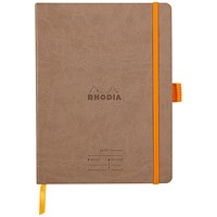 Rhodiarama Italian Leatherette Meeting Book, A5+, 160 Pages, Taupe