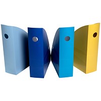 Exacompta Bee Blue Recycled Magazine Files, Assorted, Pack of 4