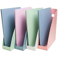 Exacompta Autentik Magazine Files A4+ Assorted (Pack of 4)