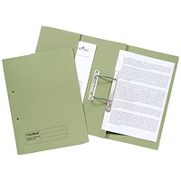Guildhall Front Pocket Transfer Files, 315gsm, Foolscap, Green, Pack of 25