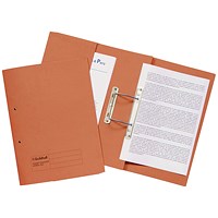 Guildhall Front Pocket Transfer Files, 315gsm, Foolscap, Orange, Pack of 25