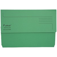Guildhall Bright Document Wallets, Foolscap, Green, Pack of 25