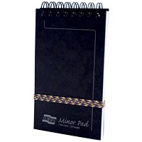 Europa Wirebound Minor Pad, 127x76mm, Ruled, 120 Pages, Black, Pack of 10 Europa Wirebound Minor Pad, 127x76mm, Ruled, 120 Pages, Black, Pack of 10