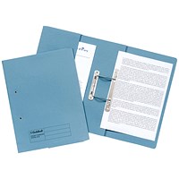 Guildhall Front Pocket Transfer Files, 420gsm, Foolscap, Blue, Pack of 25