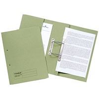 Guildhall Front Pocket Transfer Files, 420gsm, Foolscap, Green, Pack of 25