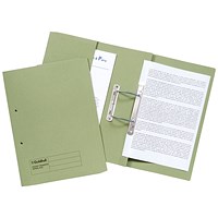 Guildhall Pocket Transfer Files, 420gsm, Foolscap, Green, Pack of 25