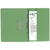Guildhall Back Pocket Transfer Files, 315gsm, Foolscap, Green, Pack of 25