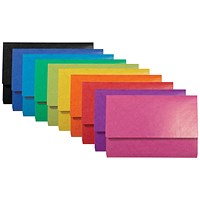 Iderama Document Wallets, Assorted, Foolscap, Pack of 25
